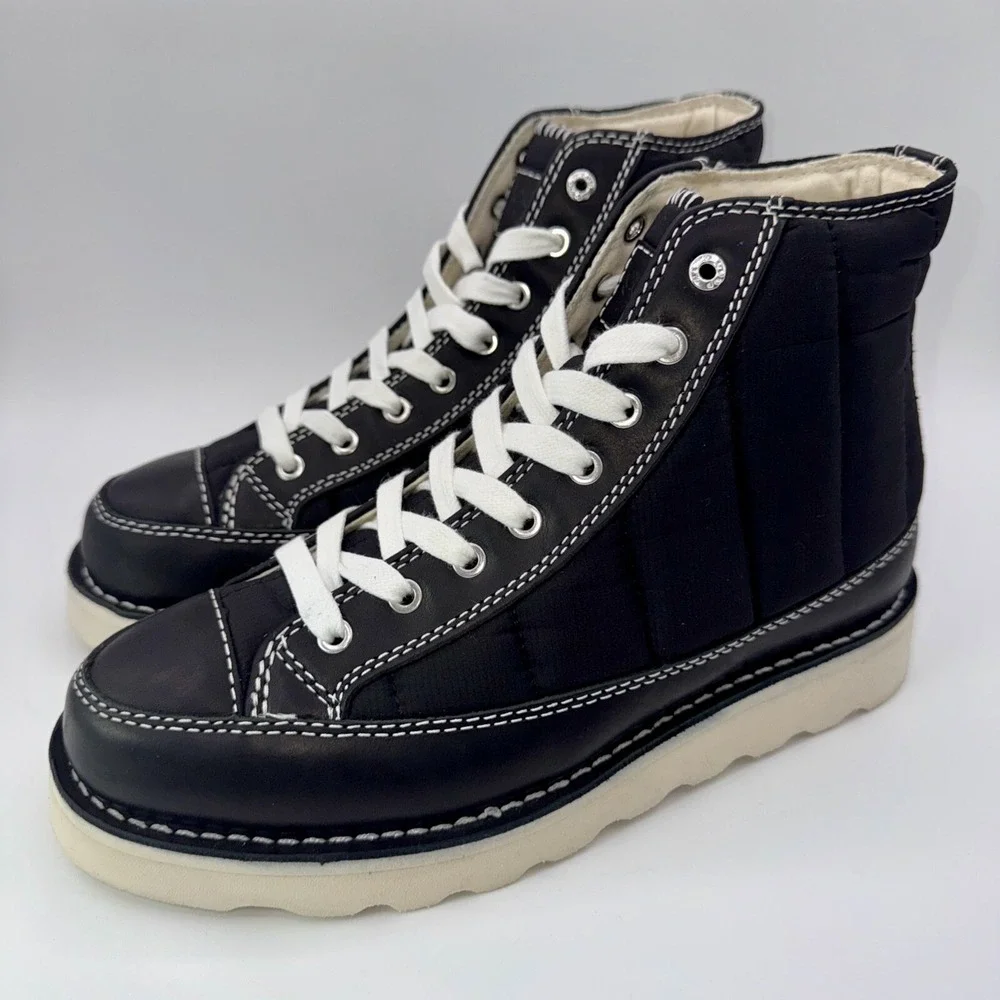 Good‎ News Roopa Quilted Boots Men's Size 9 Black White Puffer